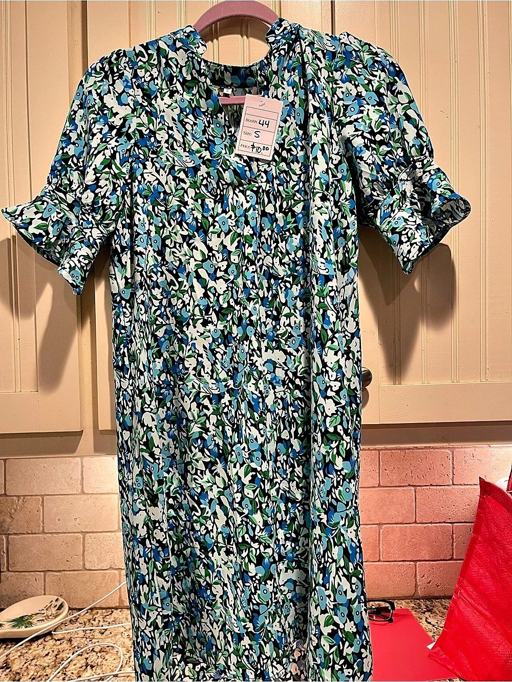 Floral Maxi Dress in Green & Blue NWT